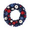 20" Red, White and Blue Floral Wood Curl Wreath - National Tree Company